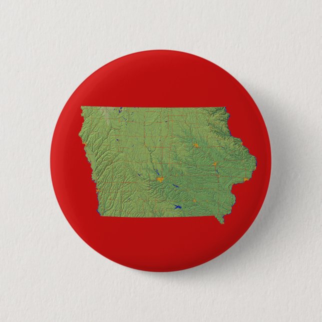 Iowa Map Button (Vorderseite)