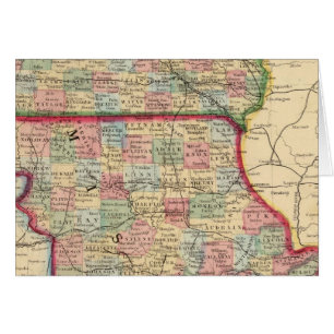 Iowa, Missouri Map von Mitchell