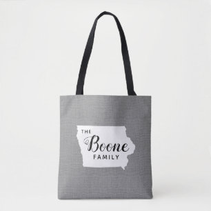 Iowa Monogram Staat Tote Bag