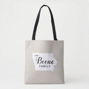 Iowa Monogram Staat Tote Bag