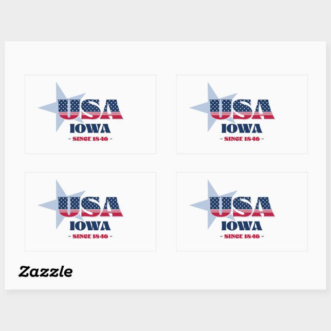 Iowa My Zuhause Staat Sticker (Blatt)