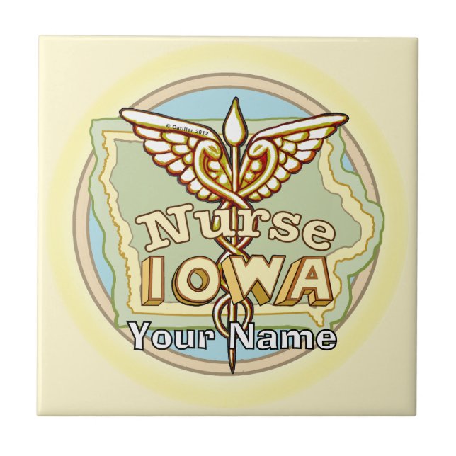 Iowa Nurse Caduceus Kachel (Vorderseite)