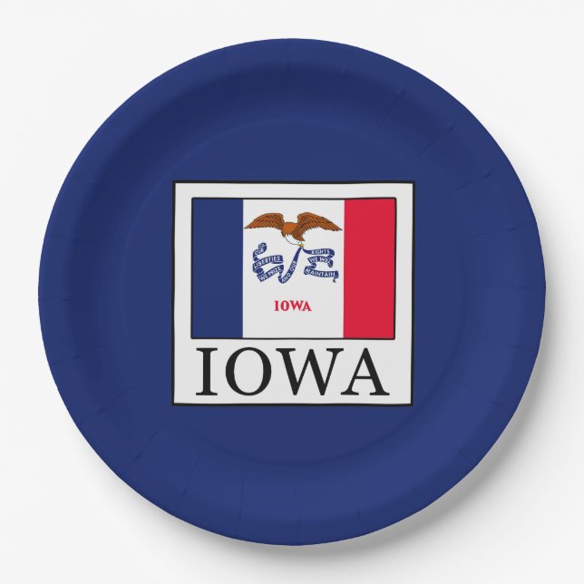 Iowa Pappteller (Vorderseite)
