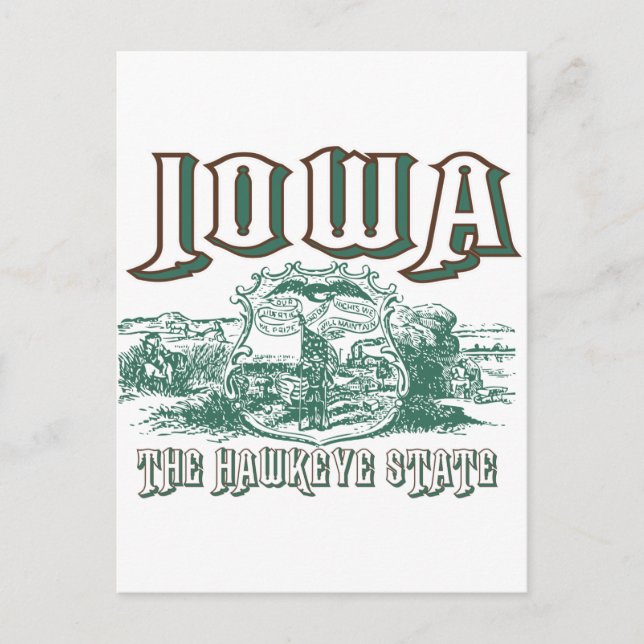 Iowa Postkarte (Vorderseite)