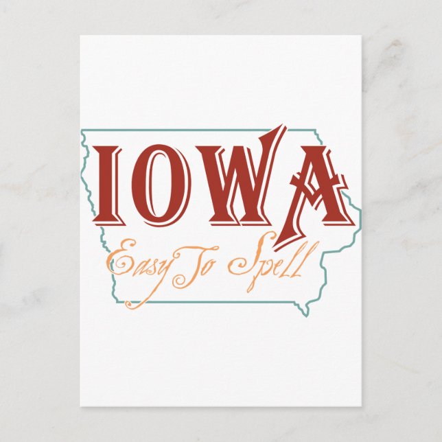 Iowa Postkarte (Vorderseite)