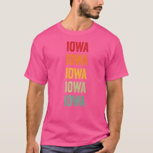 Iowa Rainbow Iowa Staat T-Shirt