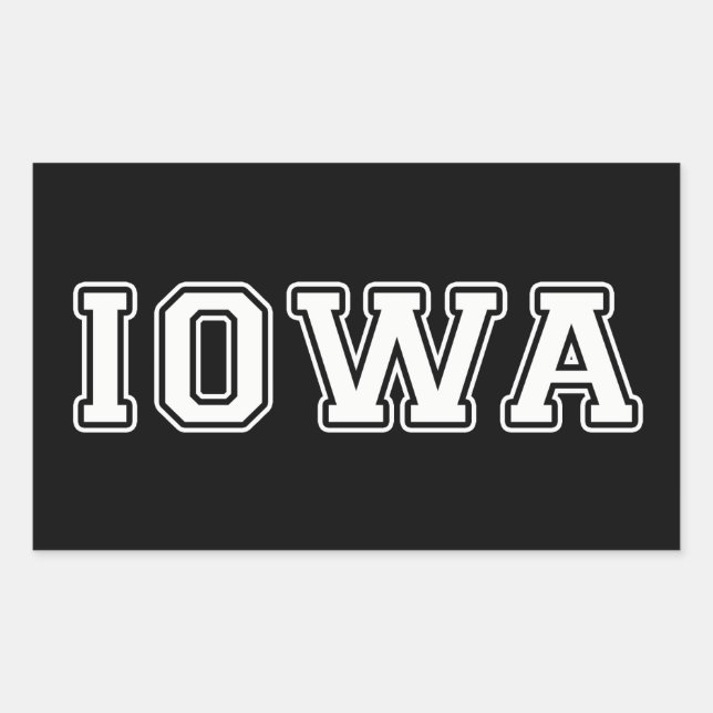 Iowa Rechteckiger Aufkleber (Vorderseite)