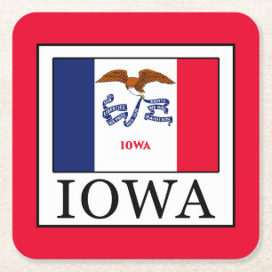 Iowa Rechteckiger Pappuntersetzer