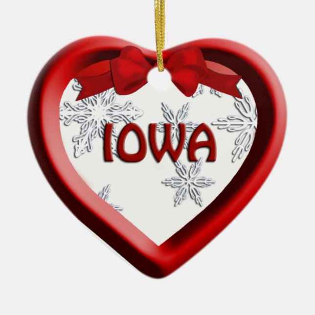 Iowa Schneeflocken Herbst Weihnachtsschmuck (Vorne)