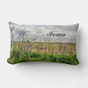 Iowa Schöne Landschaft mit alter Zäune Lendenkissen