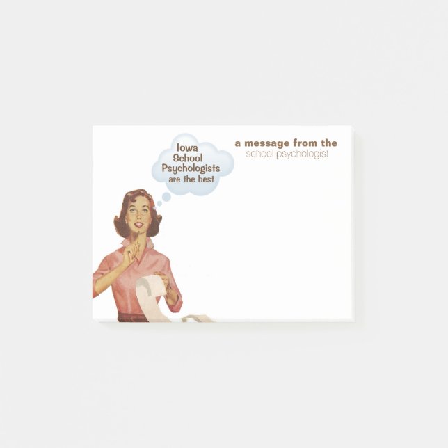Iowa-Schulpsychologen sind- das beste (Post-It) Post-it Klebezettel (Vorderseite)