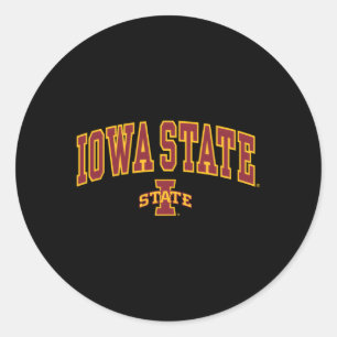 Iowa Staat Cyclones Arch über Heather Gray Runder Aufkleber