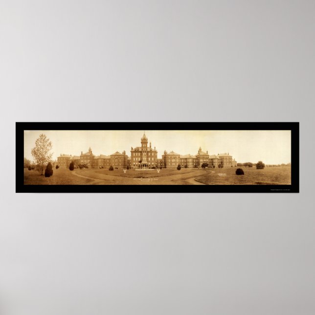 Iowa Staat Hospital Foto 1908 Poster (Vorne)