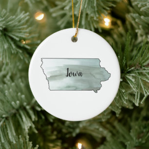 Iowa Staat Illustration Keramik Ornament