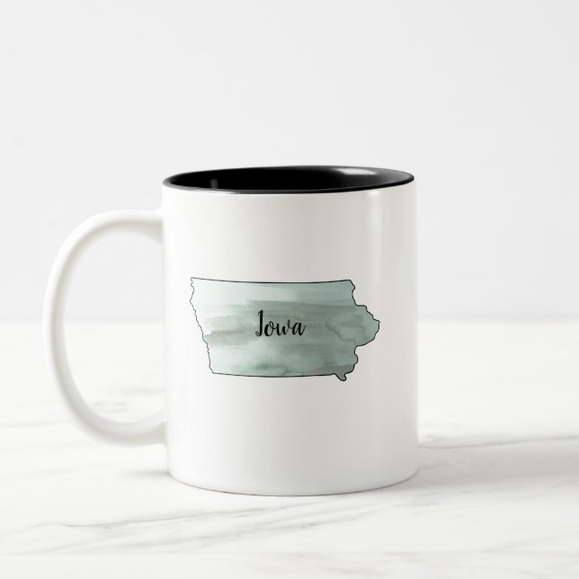 Iowa Staat Illustration Zweifarbige Tasse (Links)