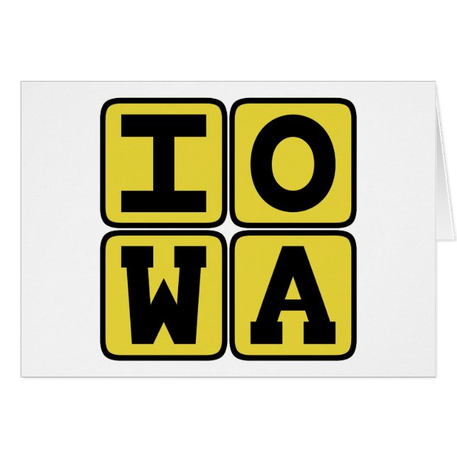 IOWA Staat Iowan Hawkeye Des Moines Cedar Rapids (Vorderseite (Horizontal))