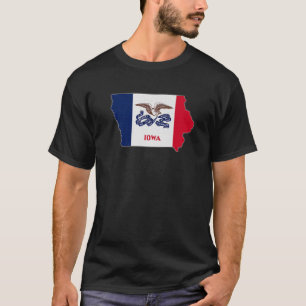 IOWA STAAT MAP IOWA IA Flag Roots Men Women Gift T-Shirt