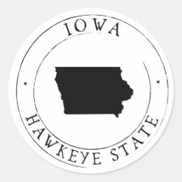Iowa Staat Sticker Umschlag Aufkleber