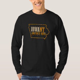 Iowa-Staatenkarte USA-Flagge Biertrinken T-Shirt