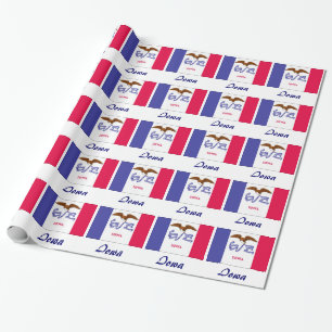 Iowa-Staats-Flagge Geschenkpapier