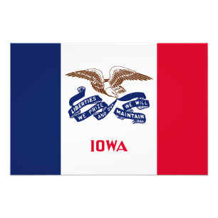 Iowa Staatsflagge Fotodruck