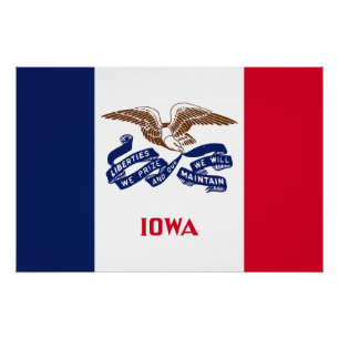 Iowa Staatsflagge Poster