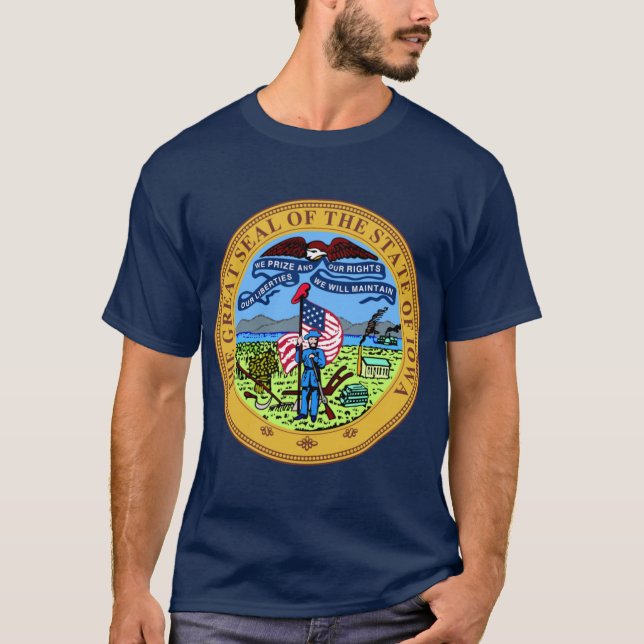 Iowa Staatssiegel T-Shirt (Vorderseite)