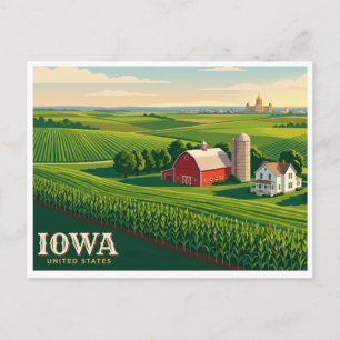 Iowa State Capitol und Farm Country Des Moines Postkarte