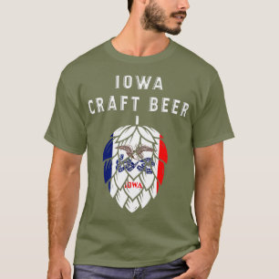 Iowa State Flag Bierbrauer Bierliebhaber Weiß T-Shirt