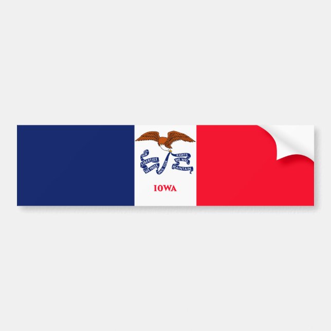 Iowa State Flag Design Autoaufkleber (Vorne)