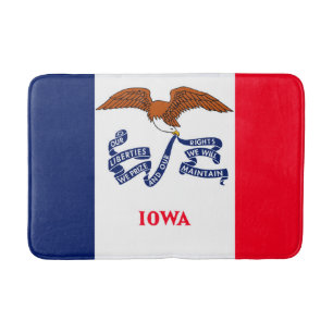 Iowa State Flag Design Badematte