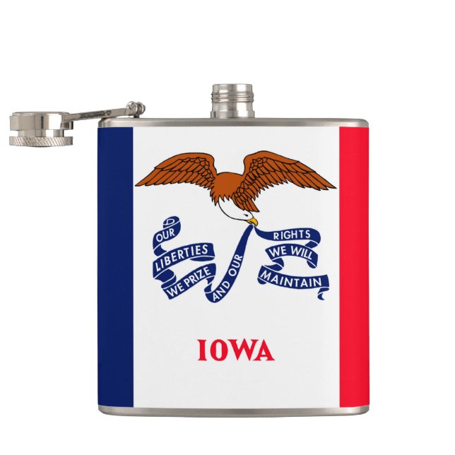 Iowa State Flag Design Flachmann (Geöffnet)