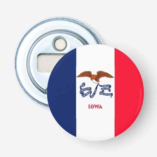 Iowa State Flag Design Flaschenöffner (Vorderseite)