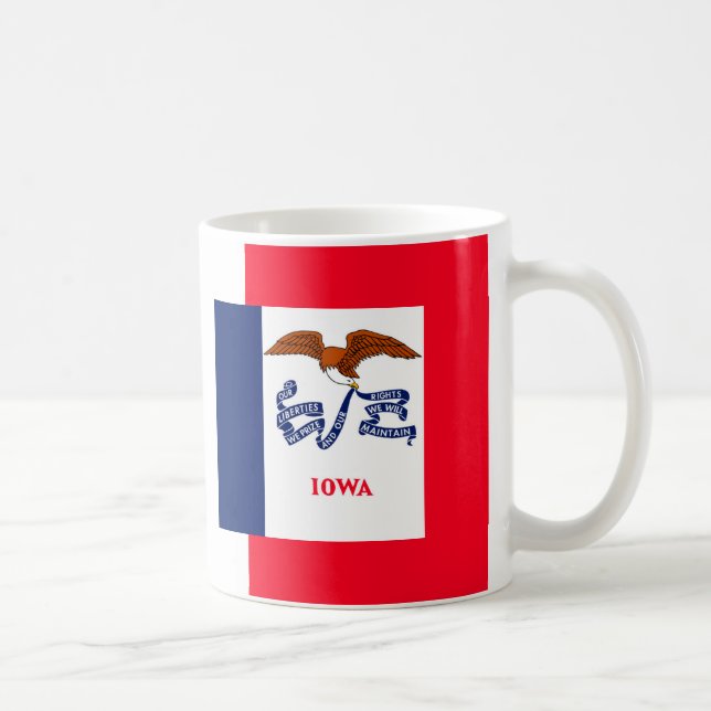 Iowa State Flag Design Kaffeetasse (Rechts)