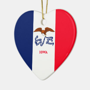 Iowa State Flag Design Keramikornament