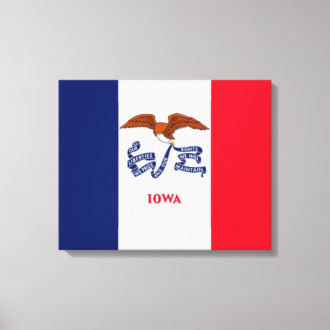 Iowa State Flag Design Leinwanddruck (Vorderseite)