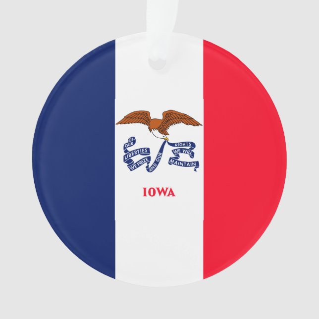 Iowa State Flag Design Ornament (Vorderseite)