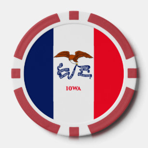 Iowa State Flag Design Pokerchips
