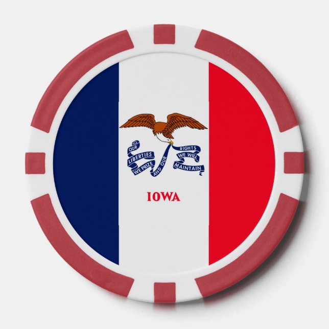 Iowa State Flag Design Pokerchips (Vorderseite)