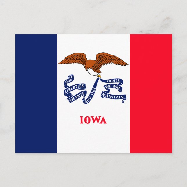 Iowa State Flag Design Postkarte (Vorderseite)