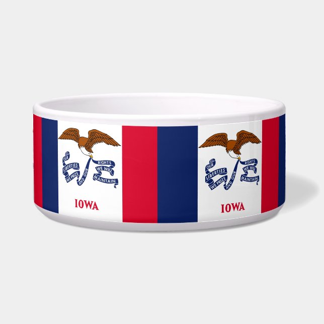 Iowa State Flag Pet Bowl Napf (Vorderseite)