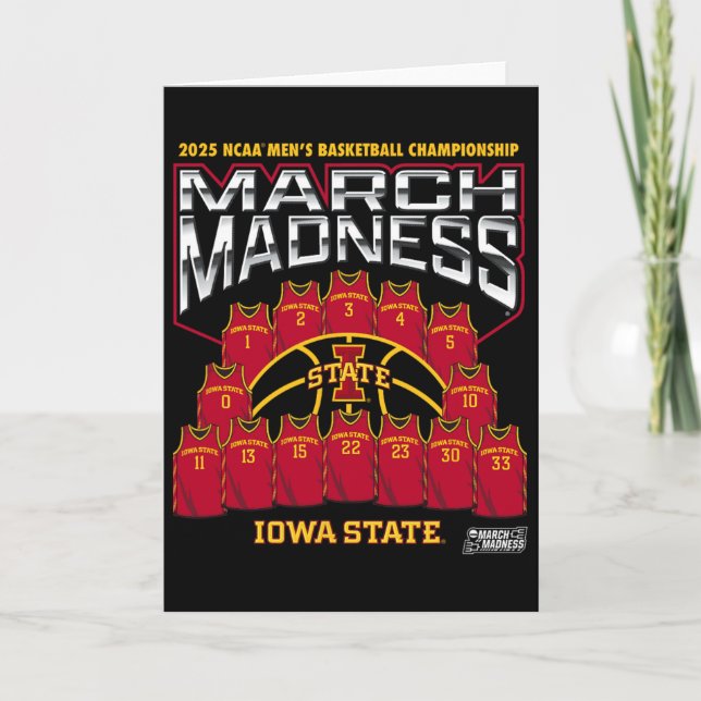 Iowa State March Madness 2025 Men's Sketll Nil  Karte (Vorderseite)