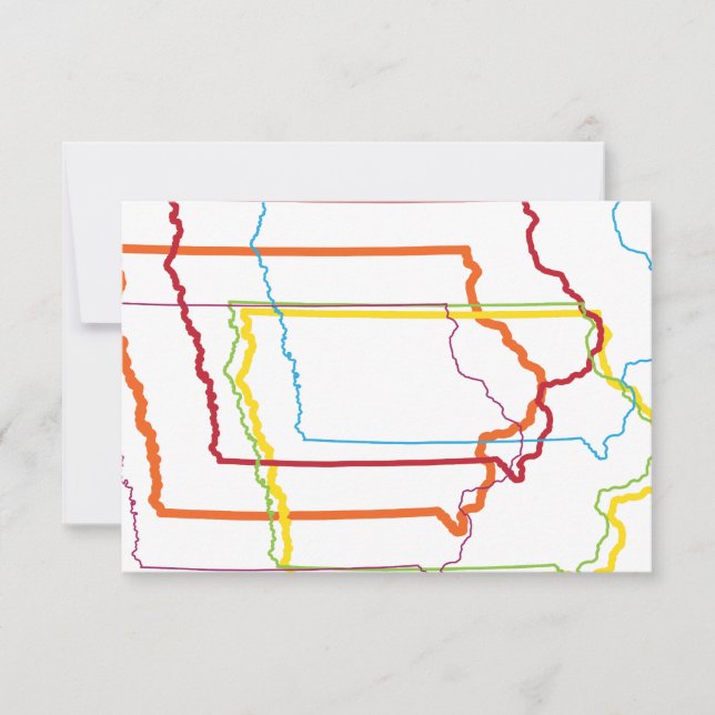 Iowa Stolz Unschärfe Einladung (Vorderseite)