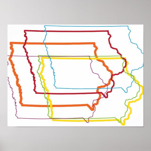 Iowa Stolz Unschärfe Poster (Vorne)