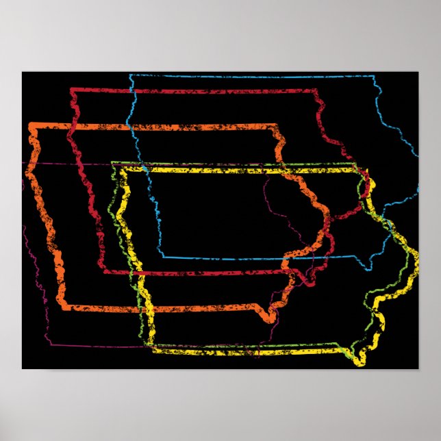 Iowa Stolz Unschärfe Poster (Vorne)