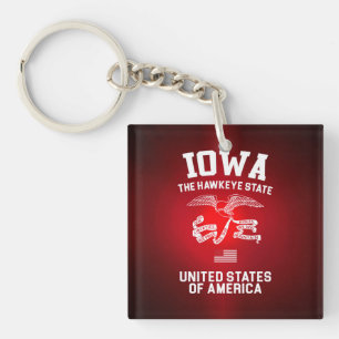 Iowa The Hawkeye Staat Schlüsselanhänger