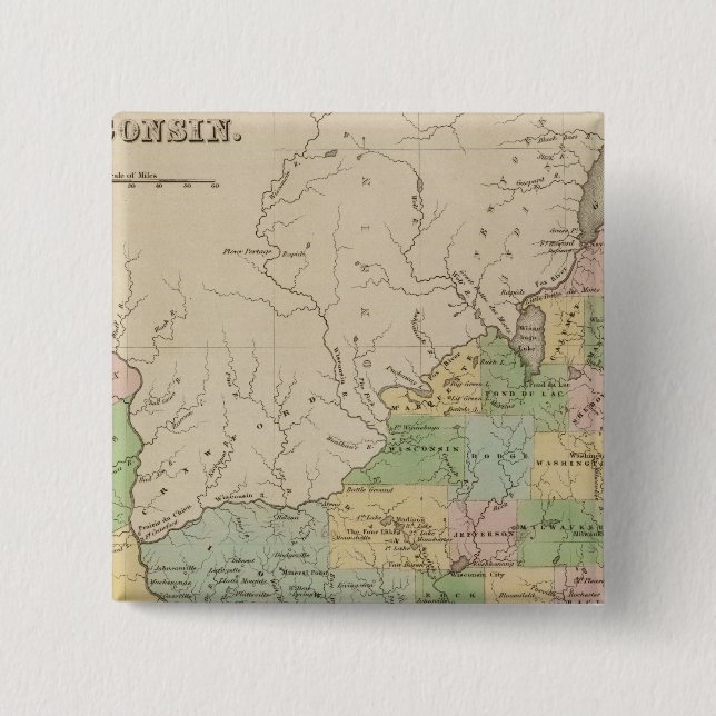 Iowa und Wisconsin Button (Vorderseite)
