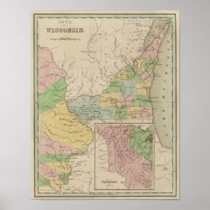 Iowa und Wisconsin Poster