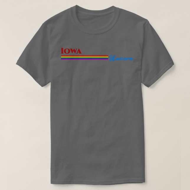 Iowa Unicorn Geschenk TShirt (Design vorne)