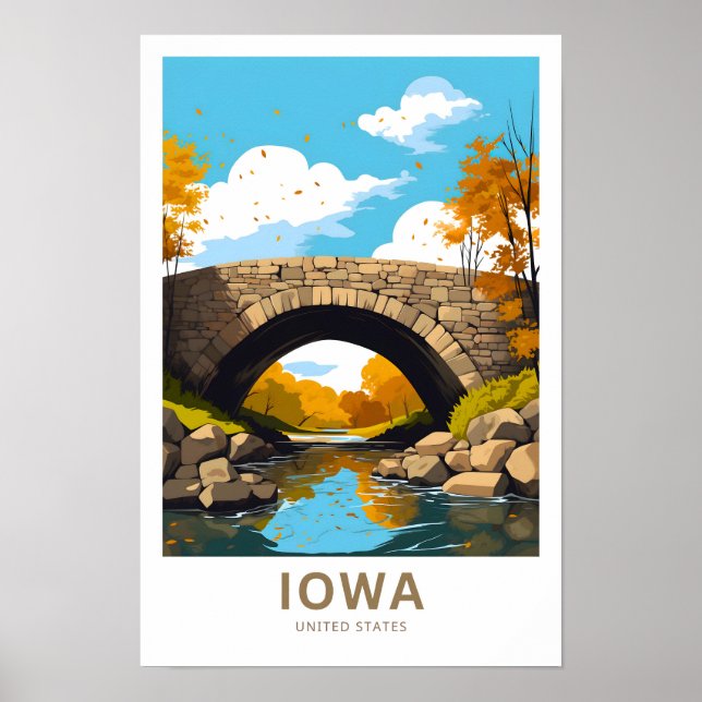 Iowa United Staaten Travel Print Poster (Vorne)